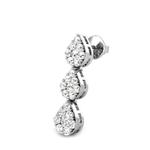 Candere by Kalyan Jewellers White Gold Star Drops Ziah Diamond Earrings for Women (IGI Certified Diamonds)