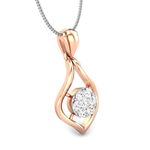 Candere by Kalyan Jewellers Rose Gold Cari Ziah Diamond Pendant for Women (IGI Certified)