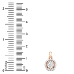 Candere by Kalyan Jewellers Rose Gold Auris Ziah Diamond Pendant for Women (IGI Certified)