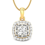 Candere by Kalyan Jewellers Yellow Gold Dalla Ziah Diamond Pendant for Women (IGI Certified)