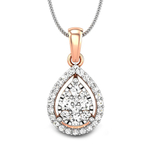 Candere by Kalyan Jewellers Rose Gold Inara Ziah Diamond Pendant for Women (IGI Certified)