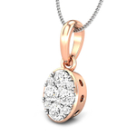 Candere by Kalyan Jewellers Rose Gold Meira Ziah Diamond Pendant for Women (IGI Certified)