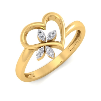 Sarvada Jewels' The Clover Heart Diamond Ring