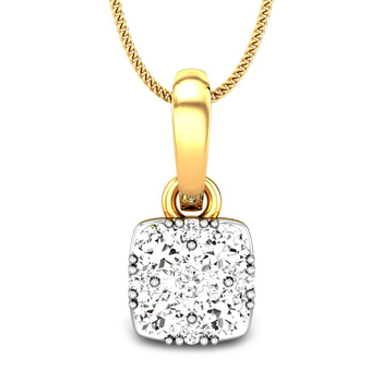 Candere by Kalyan Jewellers Yellow Gold Asteria Ziah Diamond Pendant for Women (IGI Certified)