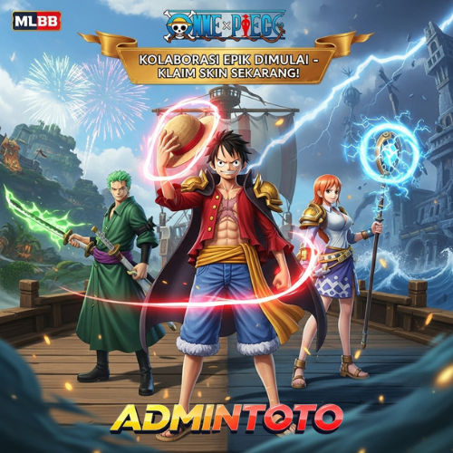 Bocoran kolaborasi Mobile Legends Bang Bang x One Piece 2025 menampilkan karakter Luffy, Zoro, dan Nami.