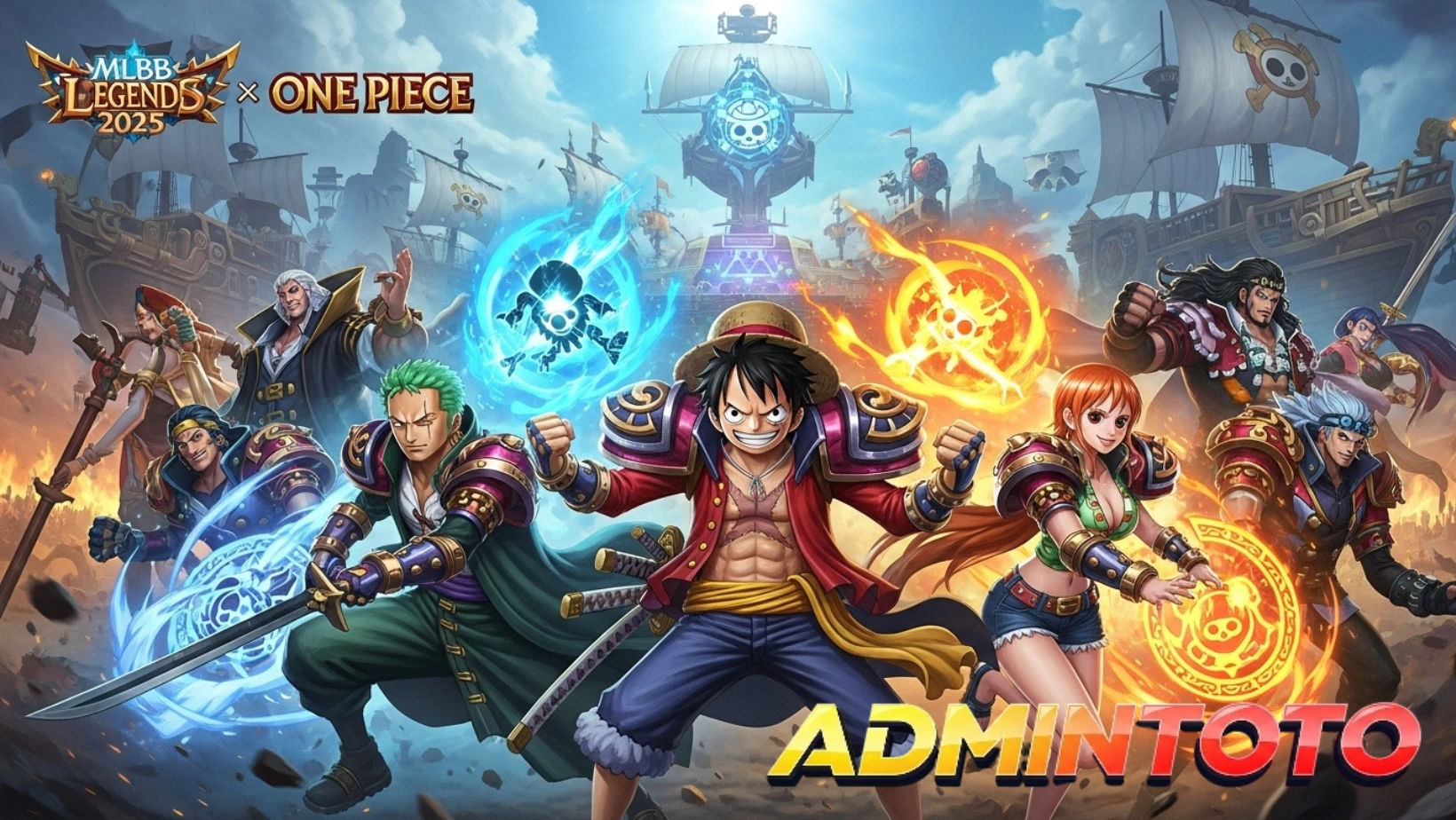 MLBB x One Piece 2025: Skin Luffy, Zoro, dan Nami di Mobile Legends