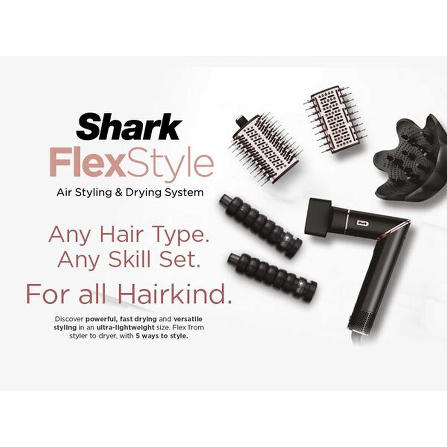 ＳＨＡＲＫ　Ｆr e e s t y l eディスプレーセット Shark FlexStyle 5-in-1 Air Styler & Hair Dryer with Storage Case