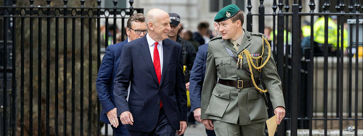 Difficult choices: Secretary of State for Defence, John Healey (left), at MoD headquarters in London. Image: Defence Imagery / MOD Crown Copyright News/Editorial Licence