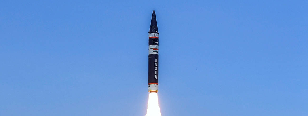 Test launch of the Agni-P missile
