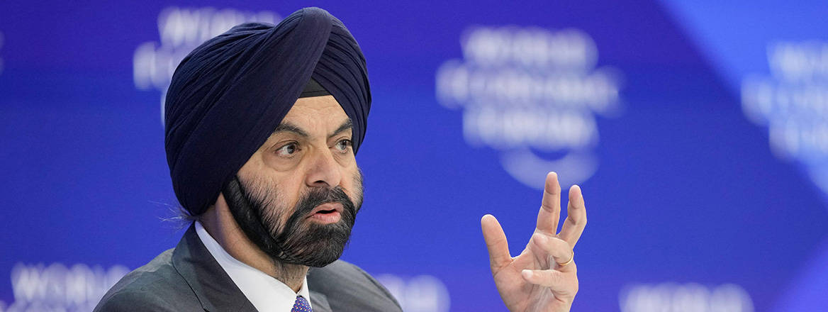 Vision for change: the new president of the World Bank Group, Ajay Banga, speaks at a meeting in January 2024