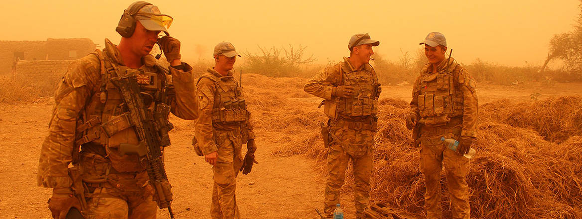 Soldiers from the UK Battlegroup in Mali