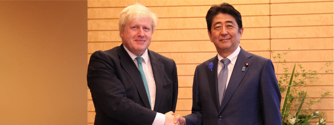 Boris Johnson and Shinzo Abe