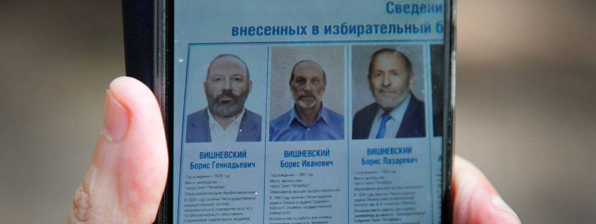 In St Petersburg, voters were faced with a choice between the liberal politician Boris Vishnevsky and two lookalike candidates