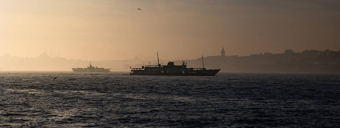 Under a shroud: the Russian SPARTA IV has transited the Bosporus numerous times, likely carrying military materiel to Ukraine