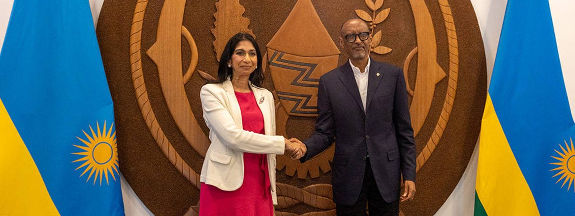 Not deterred: UK Home Secretary Suella Braverman meets Rwandan President Paul Kagame on 19 March 2023