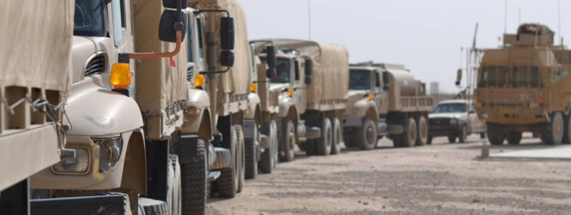 British and Afghan supply convoy