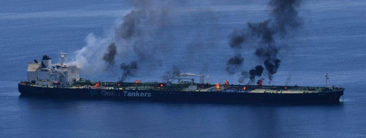 Looming disaster: fires burn aboard the oil tanker Sounion in the Red Sea on 25 August 2024