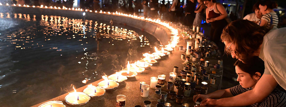 Processing the horror: people in Tel Aviv light candles to mourn the victims of the Hamas attack on 7 October