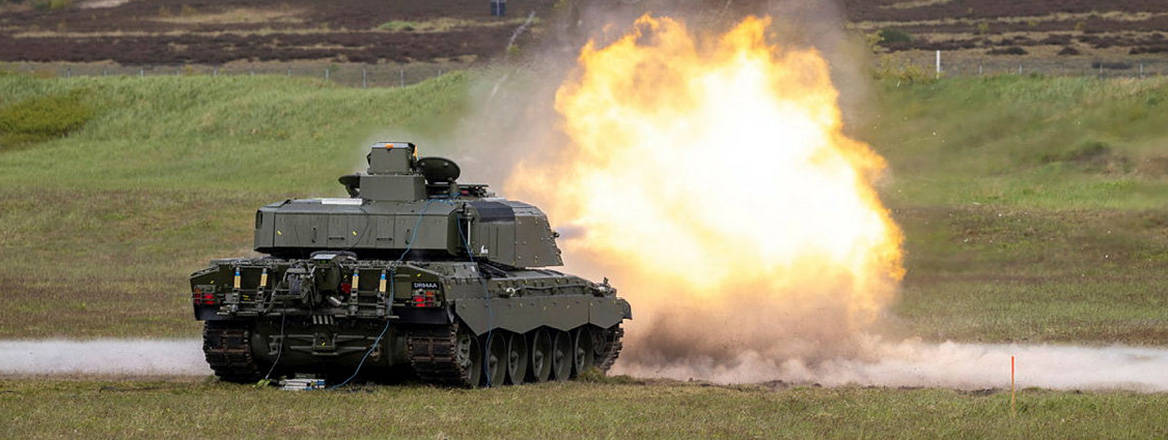 In the pipeline: a British Army Challenger 3 Main Battle Tank fires a round during trials in Germany
