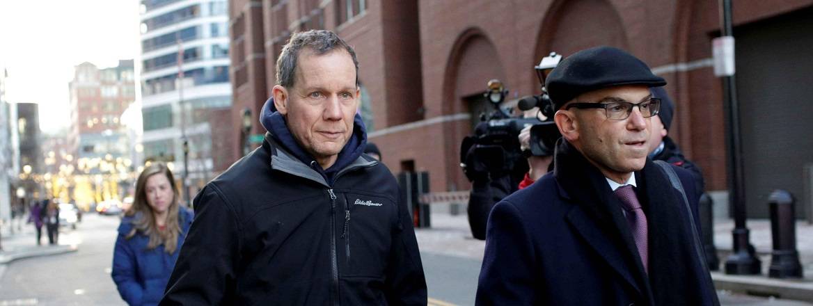 Charles Lieber, a Harvard professor, leaves court after he and two Chinese nationals were charged with lying about their alleged links to the Chinese government, January 2020