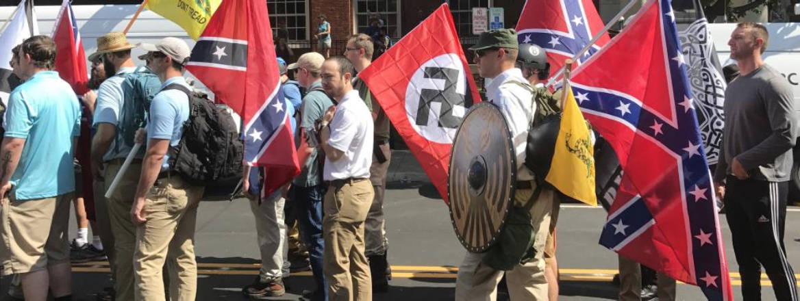 protest march in Charlottesville