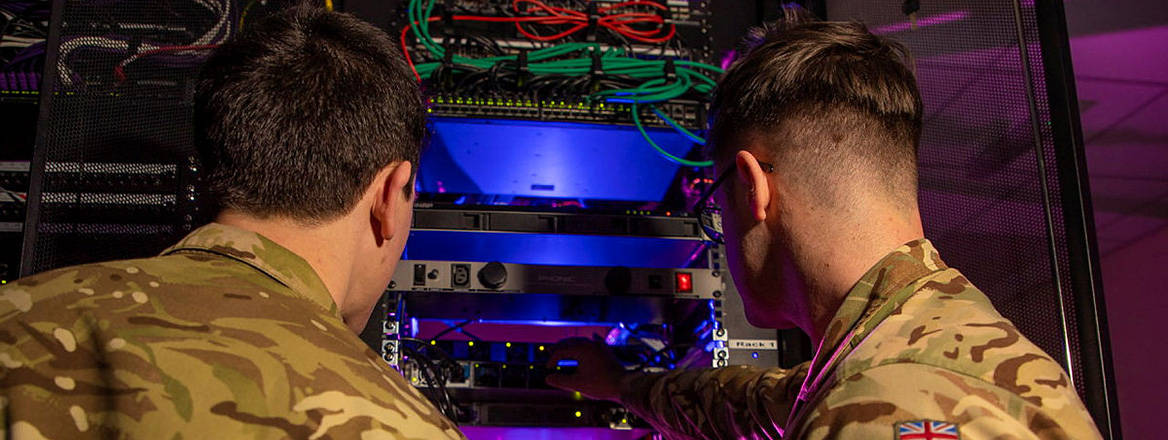 Future ready: individuals undergo cyber training at the Defence Cyber School in Shrivenham