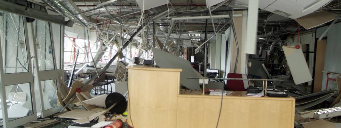 damaged office