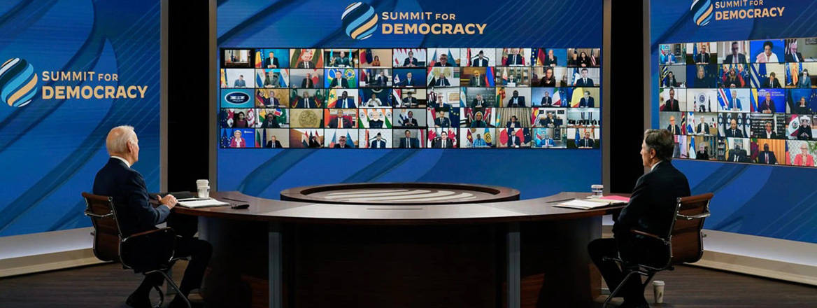 US President Joe Biden and Secretary of State Antony Blinken hosting the Summit for Democracy