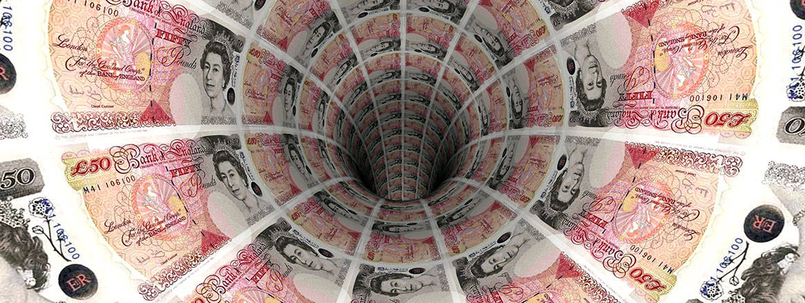 Fifty pound notes vortex