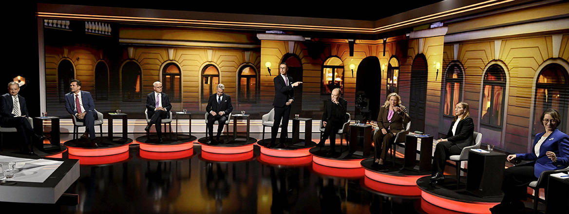 Duking it out: candidates for the next president of Finland at a debate in December 2023