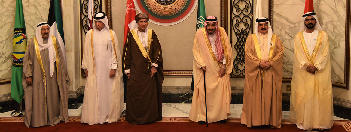 Leaders and representatives of the GCC states at a summit in Riyadh in December 2018