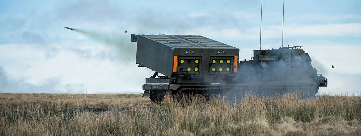 Ammo needed: a British Army Royal Artillery GMLRS firing during exercises. Image: Defence Imagery / OGL v3.0