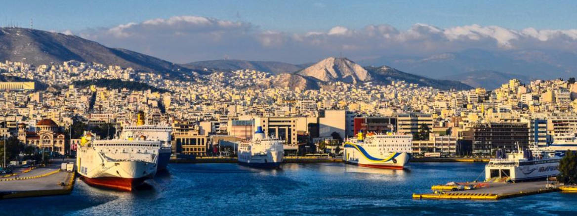 Piraeus port in Athens, Greece