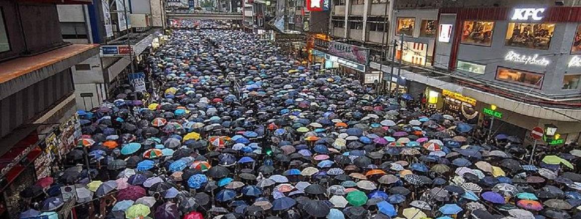 Hong Kong residents march against the extradition bill