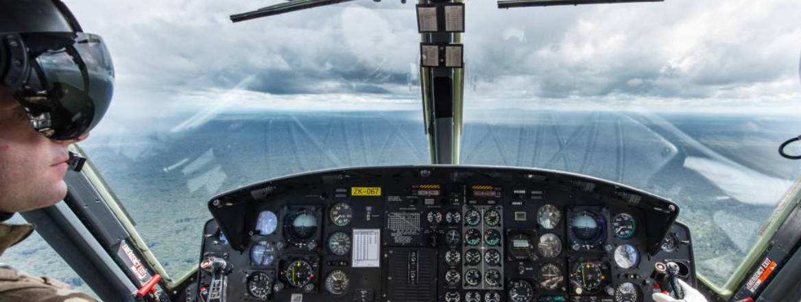 A British 7 Flight Army Air Corps helicopter interior