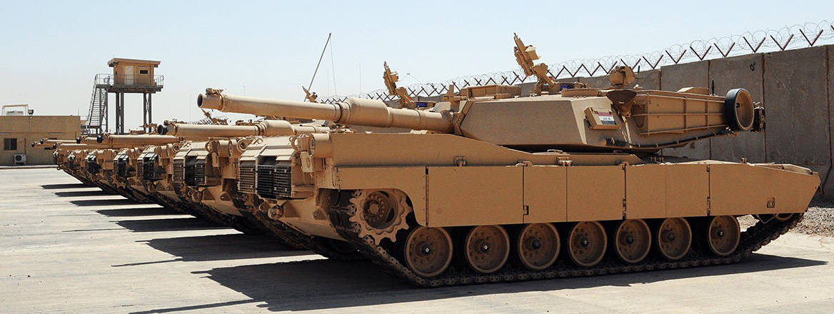 A shipment of M1A1 Abrams tanks in Iraq, purchased through a Foreign Military Sales agreement with the US in 2011