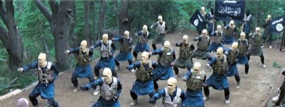An image, taken by Islamic State in Khorasan, reportedly showing training being undertaken in the east of Afghanistan. Courtesy of Alamy Stock / Pictorial Press