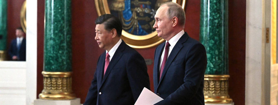 Limits after all: Chinese President Xi Jinping with Russian President Vladimir Putin in Moscow in March 2023