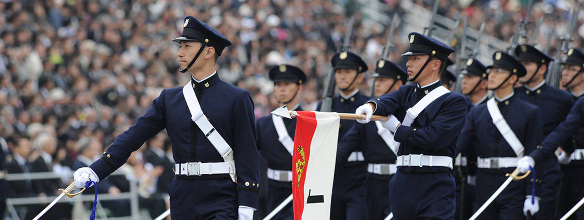 Drumbeat of change: servicemen from Japan's Self-Defense Force on parade