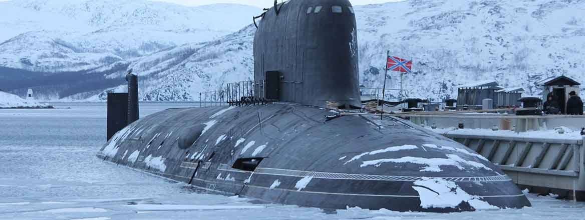 K-560 Severodvinsk in icy waters