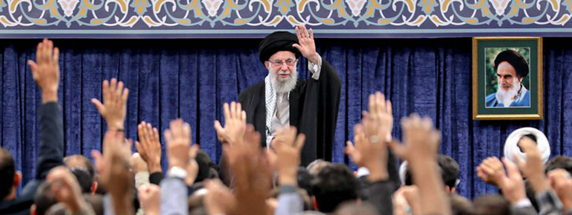 Iranian Supreme Leader Ayatollah Ali Khamenei speaks to supporters on 2 October 2024