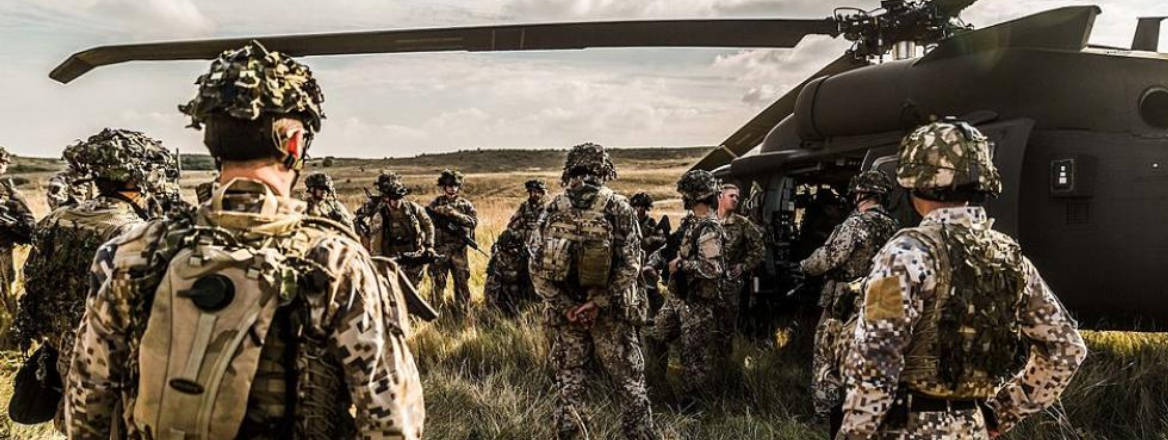 Latvian soldiers on exercise