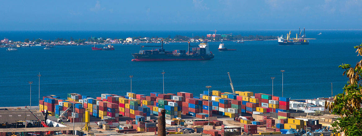 Far-flung influence: the port of Luanda in Angola is one of a number in Africa that have been developed with Chinese financing