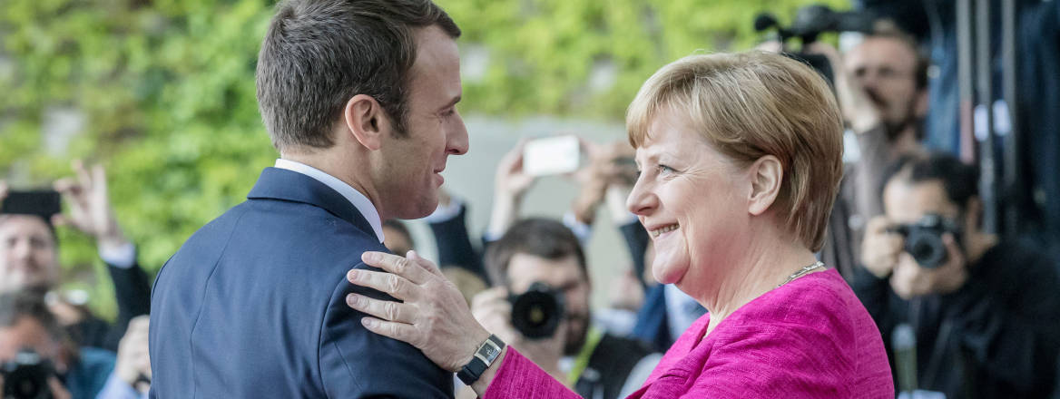 President Macron and Angela Merkel