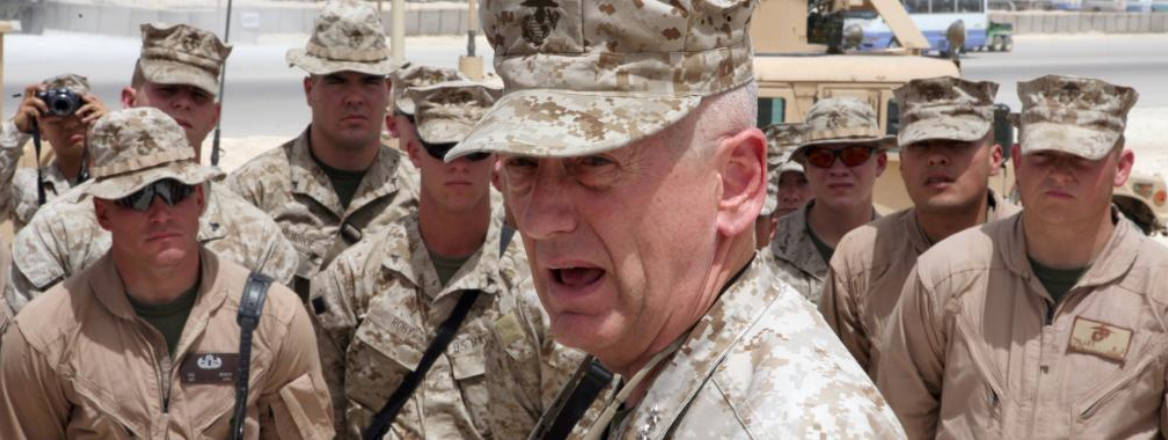 James Mattis, then commander of US Marine Corps Forces Central Command