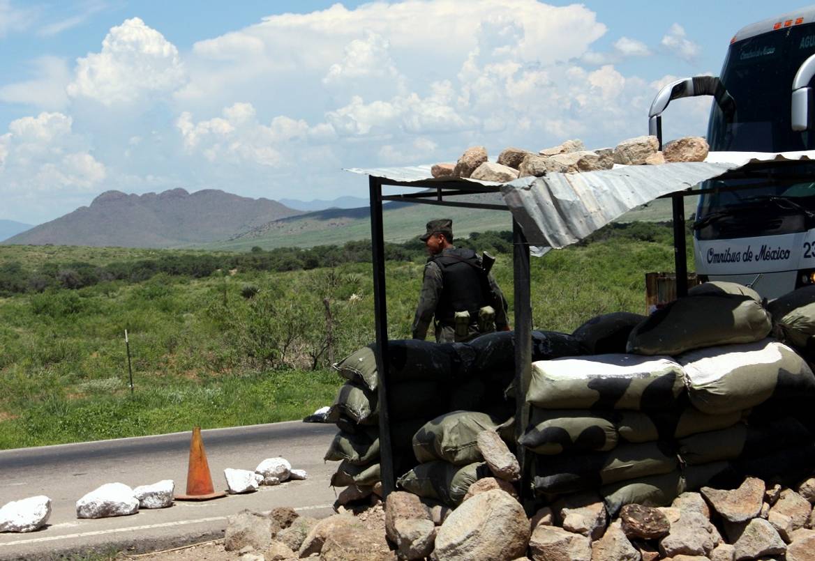 Mexico checkpoint building