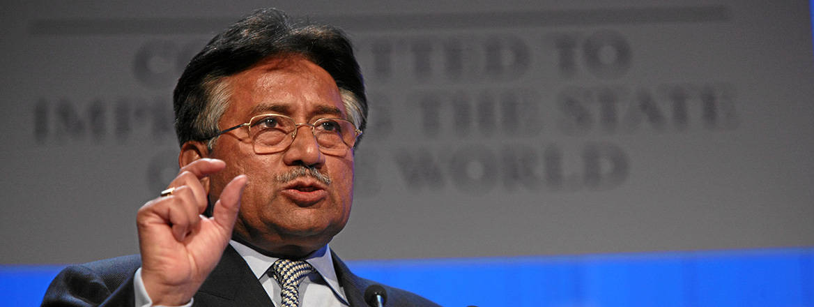 Strong legacy: former Pakistani President Pervez Musharraf speaks at the World Economic Forum in Davos in 2008