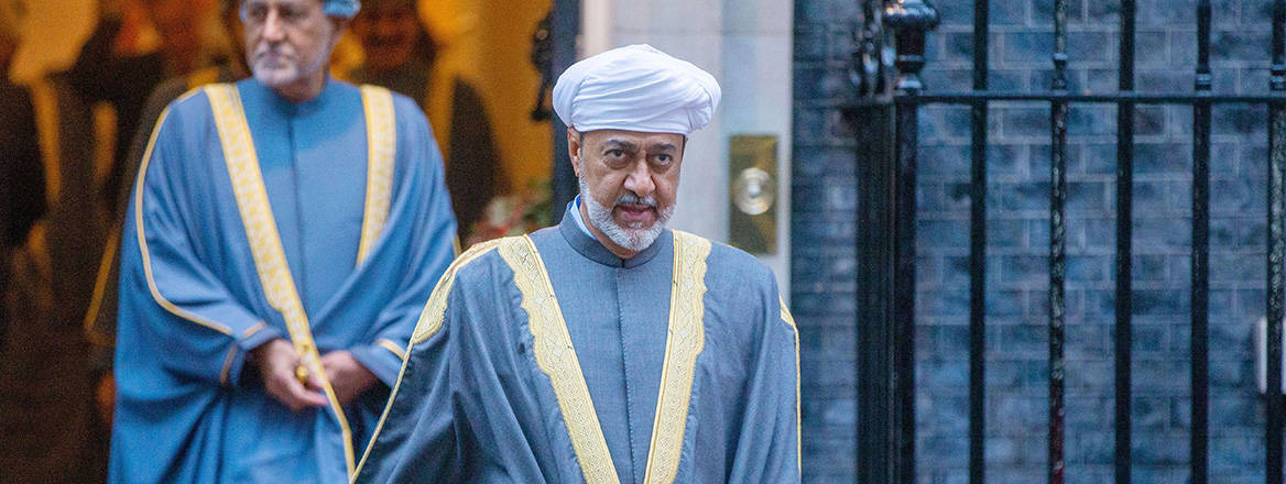 Warming ties: Sultan of Oman Haitham bin Tarik al Said visits Downing Street in December 2021