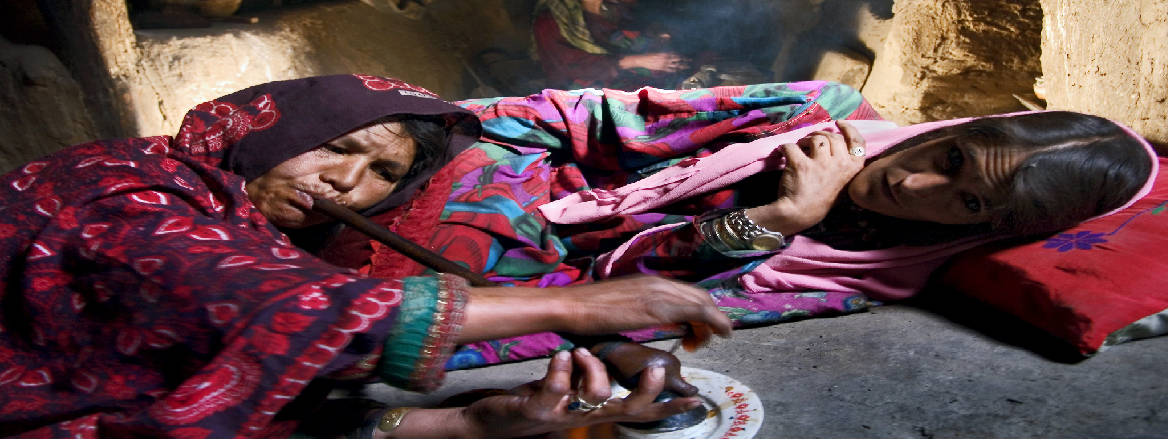 Opium being used by women in Afghanistan