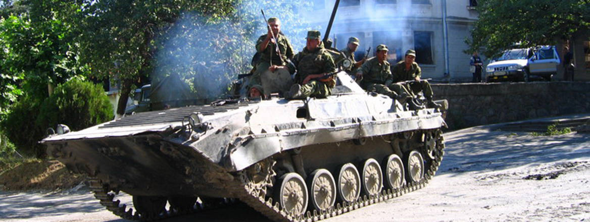 Russian forces enter South Ossetia during the 2008 Russo-Georgian War